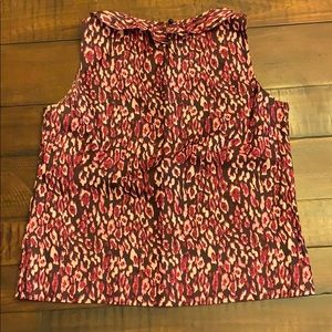 Banana Republic silk leopard print blouse